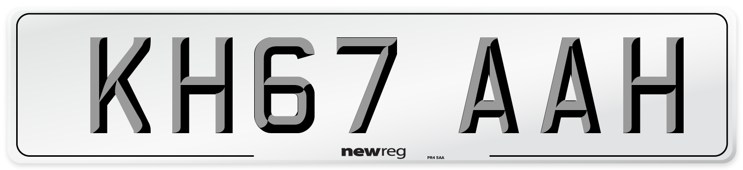 KH67 AAH Number Plate from New Reg